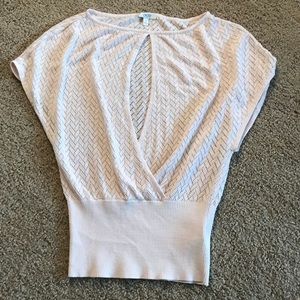 Cache Silk keyhole blouse top